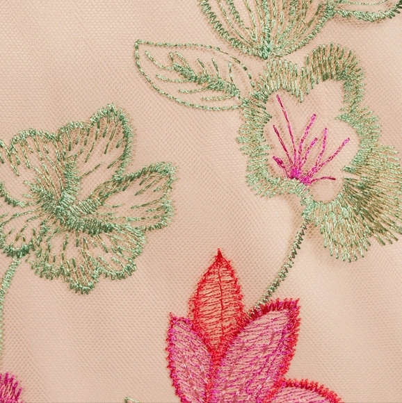 Eliza J Floral Embroidered V Neckline Sleeveless Sheath Dress - Picture 4 of 8